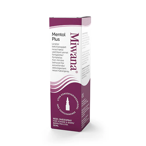 Miwana Næsespray Saltvand Mentol Plus | 30 ml
