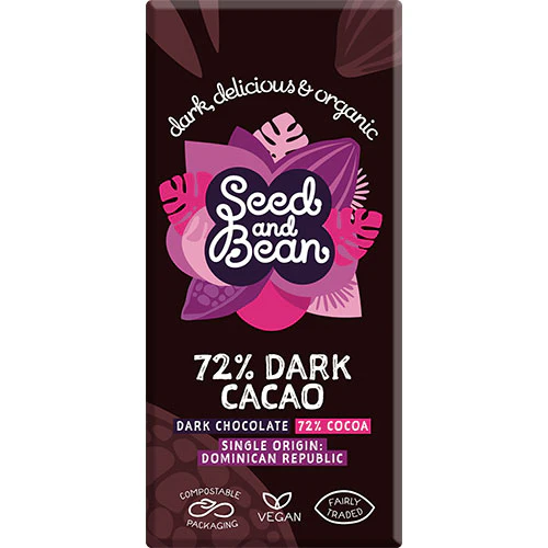 Seed & Bean Mørk Chokolade 72% Økologisk | 75 g