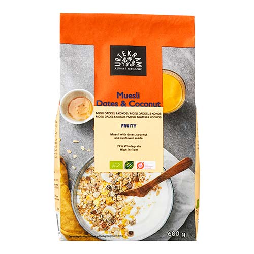 Urtekram Mysli Daddel & Kokos Økologisk | 600 g