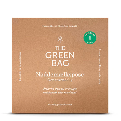 The Green Bag Nøddemælkspose af Økologisk Bomuld 30 x 30 cm