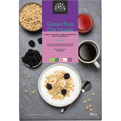 Urtekram Oat Hoops Glutenfri Økologisk | 300 g
