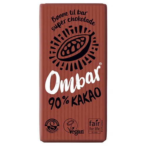 Ombar Bar Økologisk 35 g | 90% Chokolade