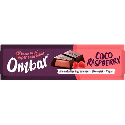 Ombar Bar Økologisk 42 g | Coco Raspberry
