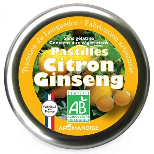 Aromandise Pastiller Økologisk | Citron Og Ginseng