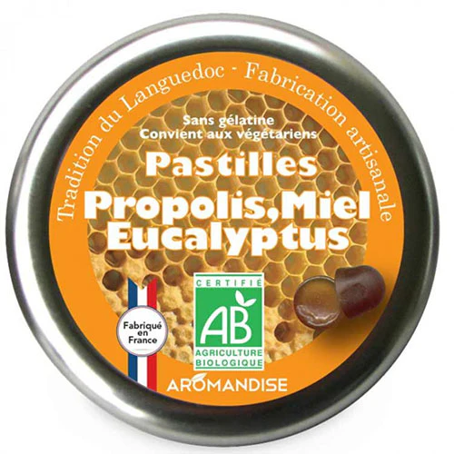 Aromandise Pastiller Økologisk | Propolis, Honning & Eukalyptus