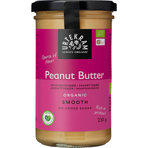 Urtekram Peanut Butter smooth Økologisk | 230 g