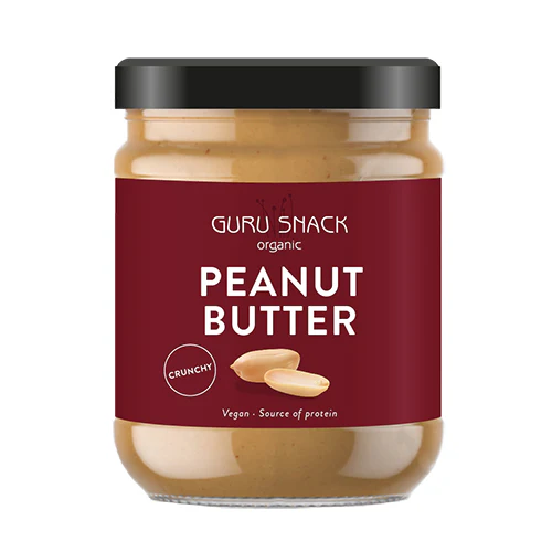 Guru Snack Peanutbutter Crunchy Økologisk | 250 g