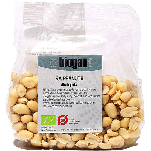 Biogan Økologiske Rå Peanuts | 200 g