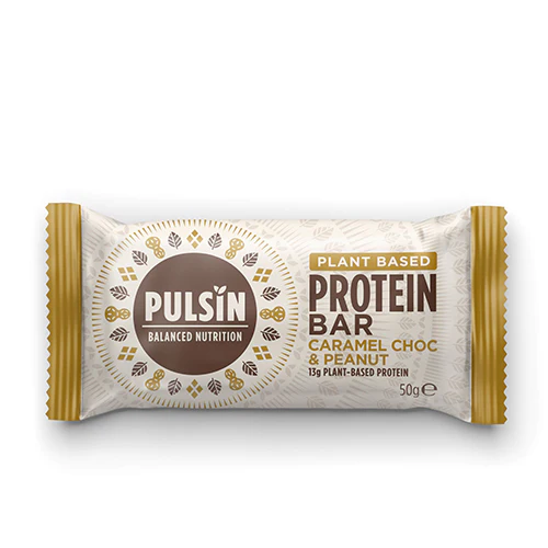 Pulsin Proteinbar Glutenfri Økologisk | Caramel Choc & Peanut