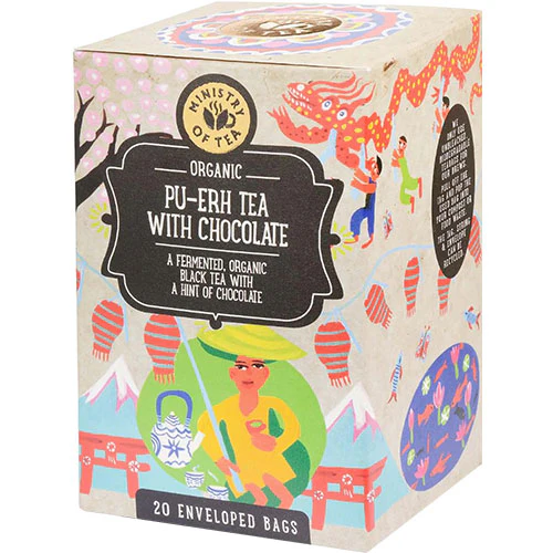 Ministry Of Tea Puh Erh Chocolate Te Økologisk | 20 breve