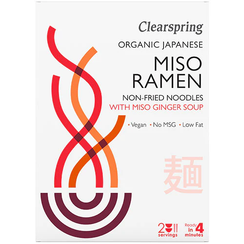 Clearspring Ramen Nudler M. Miso- & Ingefærsuppe Økologisk