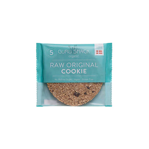 Guru Snack Raw Original Cookies Økologisk Enkeltvis Indpakket | 55 g
