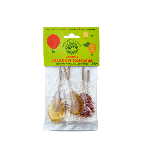 Biona Organic Regnbue Slikkepinde Økologisk | 50 g