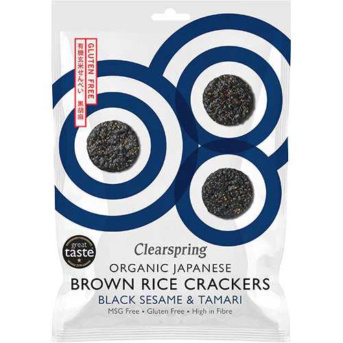 Clearspring Rice Cracker Økologisk | Black Sesame