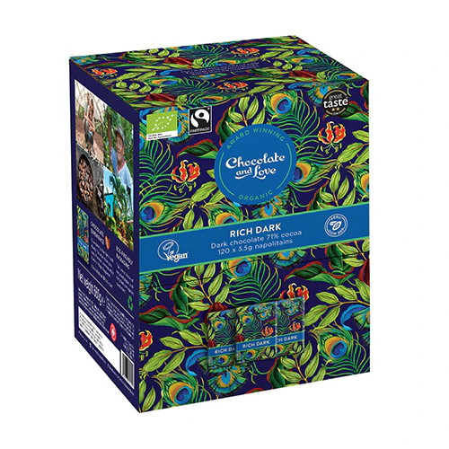 Chocolate and Love Rich Dark Dispenser Økologisk | 660 g