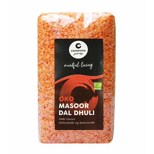 Cosmoveda Røde Linser (Masoor Dal) Økologisk | 500 g