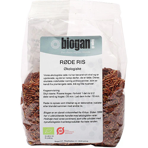 Biogan Økologiske Røde Ris | 500 g