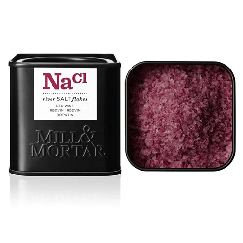 Mill & Mortar Rødvinssalt I Flager | 80 g