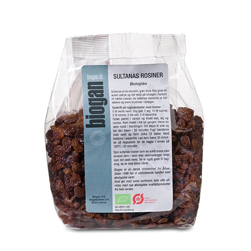 Biogan Økologiske Sultana Rosiner | 500 g