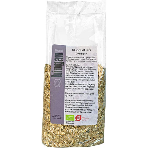 Biogan Økologiske Rugflager | 500 g