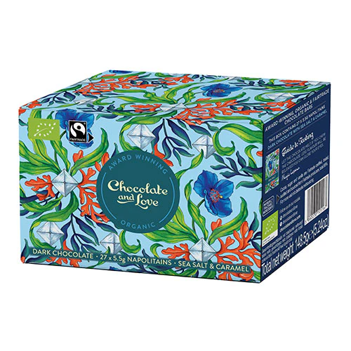Chocolate and Love Sea salt ballotin æske Økologisk | 148 g