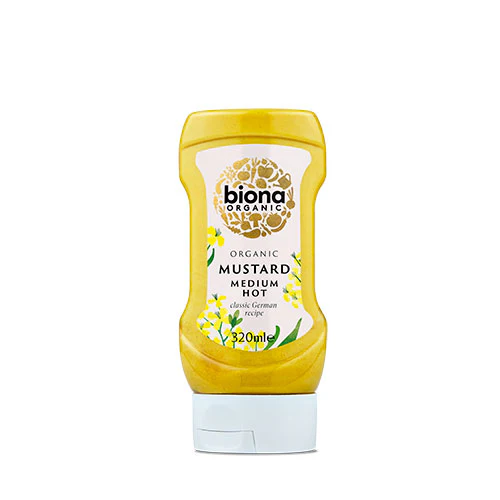 Biona Organic Sennep Medium Hot (Squeezy) Økologisk | 300 ml
