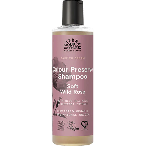 Urtekram Shampoo Soft Wild Rose T. Farvet Hår | 250 ml