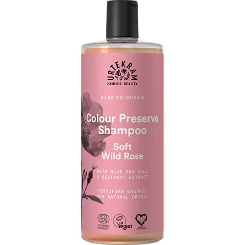 Urtekram Shampoo Soft Wild Rose T. Farvet Hår | 500 ml