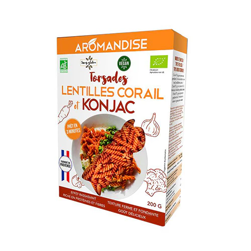 Aromandise Shirataki & Rød Linse Fusilli Økologisk | 200 g