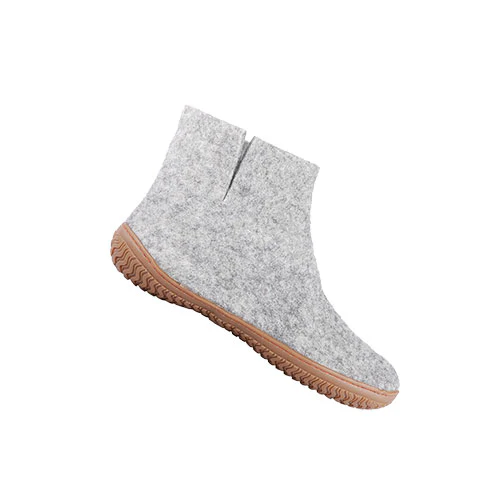 SHUS Uldstøvle m. Gummi Sål Light Grey | 38