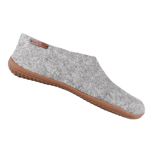 SHUS Hjemmesko m. Gummi Sål Light Grey | 36