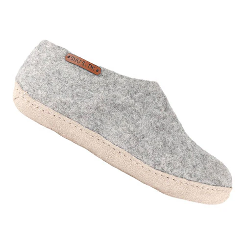 SHUS Hjemmesko m. Læder Sål Light Grey | 37