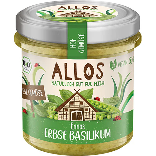 Allos Smørepålæg Ærter & Basilikum Økologisk | 135 g