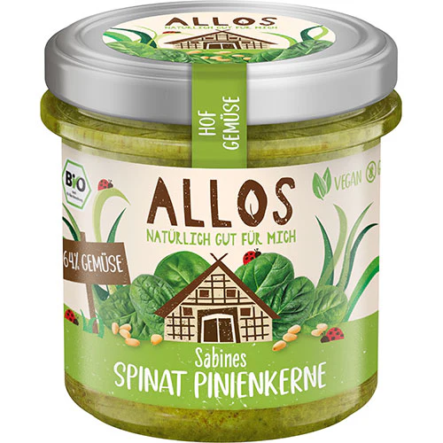 Allos Smørepålæg Spinat Og Pinjekerner Økologisk Farm Vegetables | 135 g