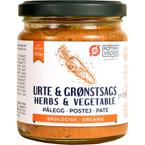 Rømer Smørepålæg Urter & Grøntsager Økologisk | 200 g