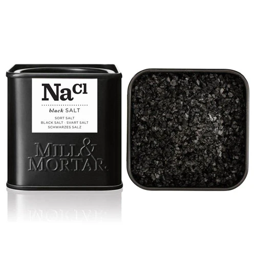 Mill & Mortar Sort Flagesalt | 80 g