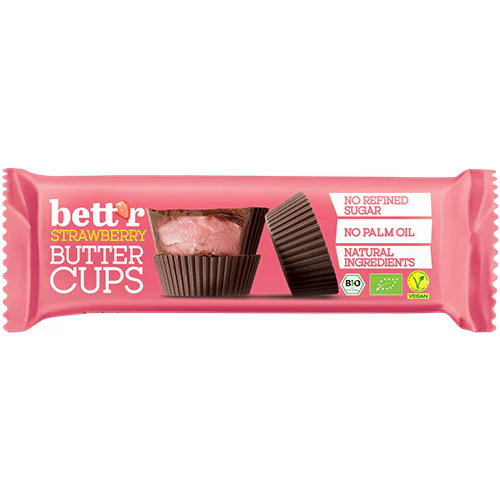 bett’r Butter Cups Økologisk | Jordbær
