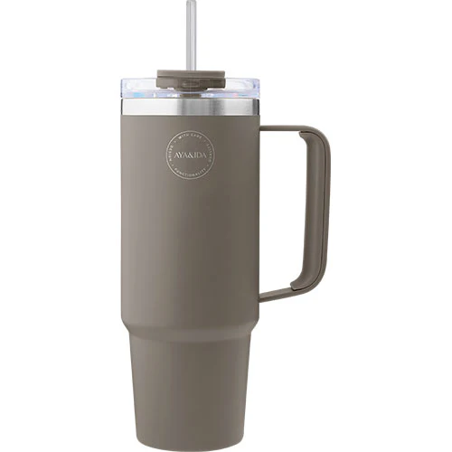 Thermo Cup with Straw, Driftwood