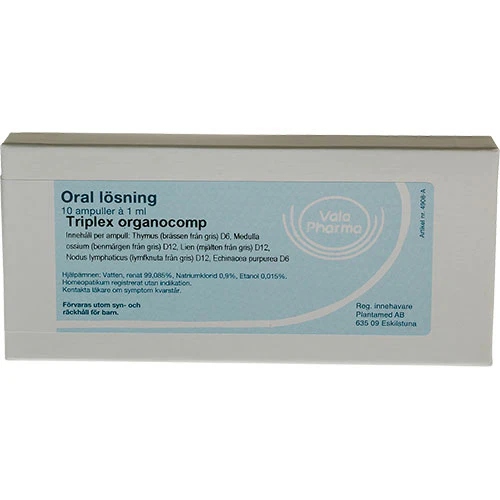 Vala Pharma Triplex Organocomp | 10 AMP