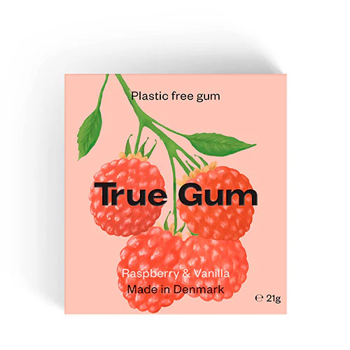 True Gum Tyggegummi | Hindbær & Vanilje