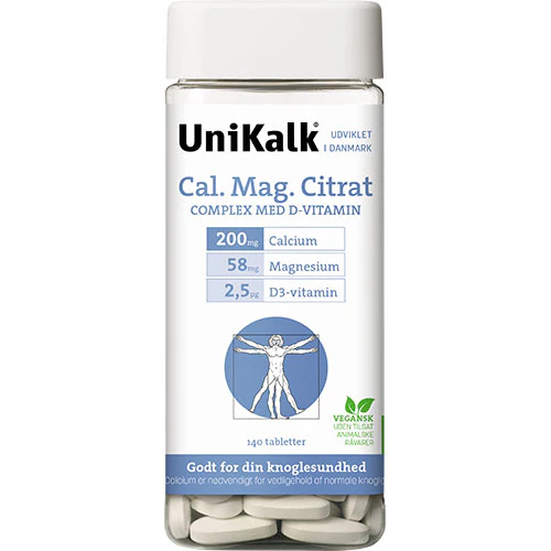 Unikalk Cal-mag-citrat | 140 tabletter