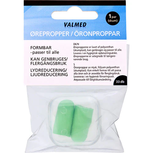 Valmed Ørepropper 1 Par