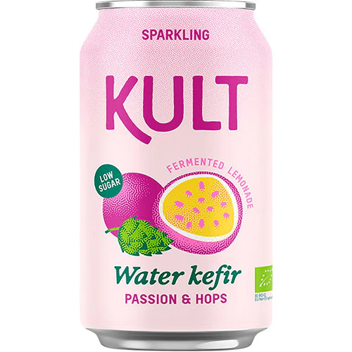 KULT Vandkefir 33 cl | Passionsfrugt & Humle