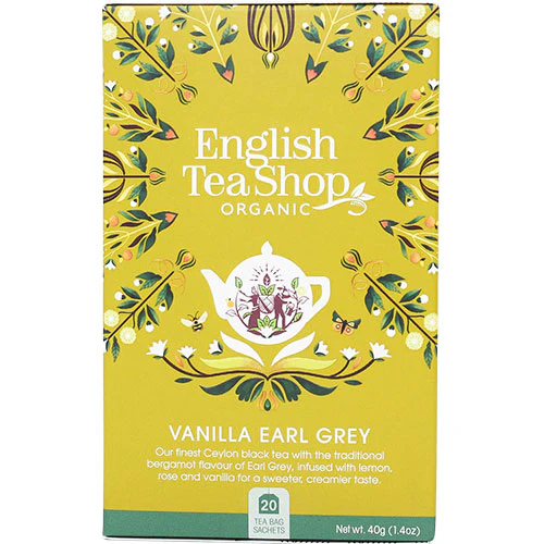 English Tea Shop Vanilla Earl Grey Te Økologisk | 20 breve