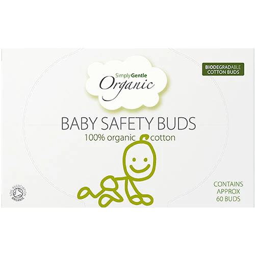 Simply Gentle Vatpinde t. Baby Økologisk Bomuld | 60 stk