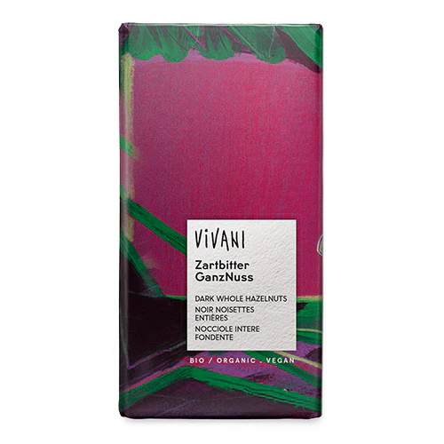 Vivani Chokolade Mørk M. Hel Nød Økologisk | 100 g