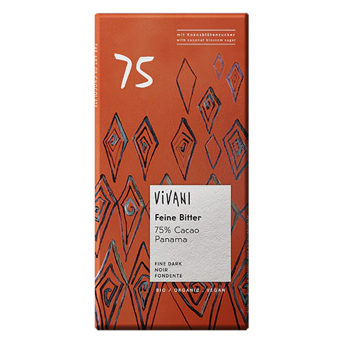 Vivani Panama Chokolade Mørk 75% Økologisk | 80 g