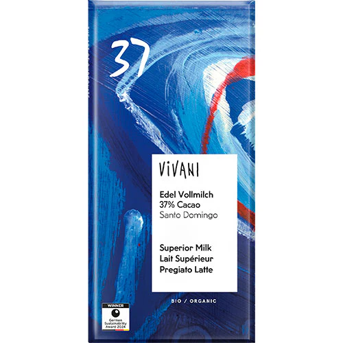 Vivani Superior mælkechokolade 37% Økologisk | 80 g