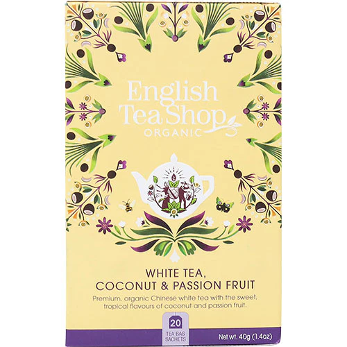 English Tea Shop White Tea, Coconut & Passion Fruit Økologisk | 20 breve