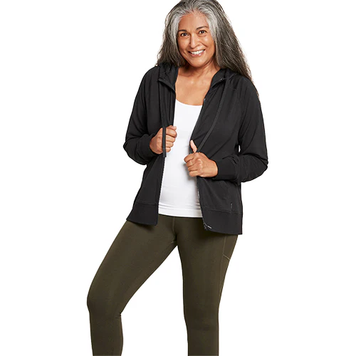 Boody Women´s Weekend Zip-up Hoodie Sort | Str. S